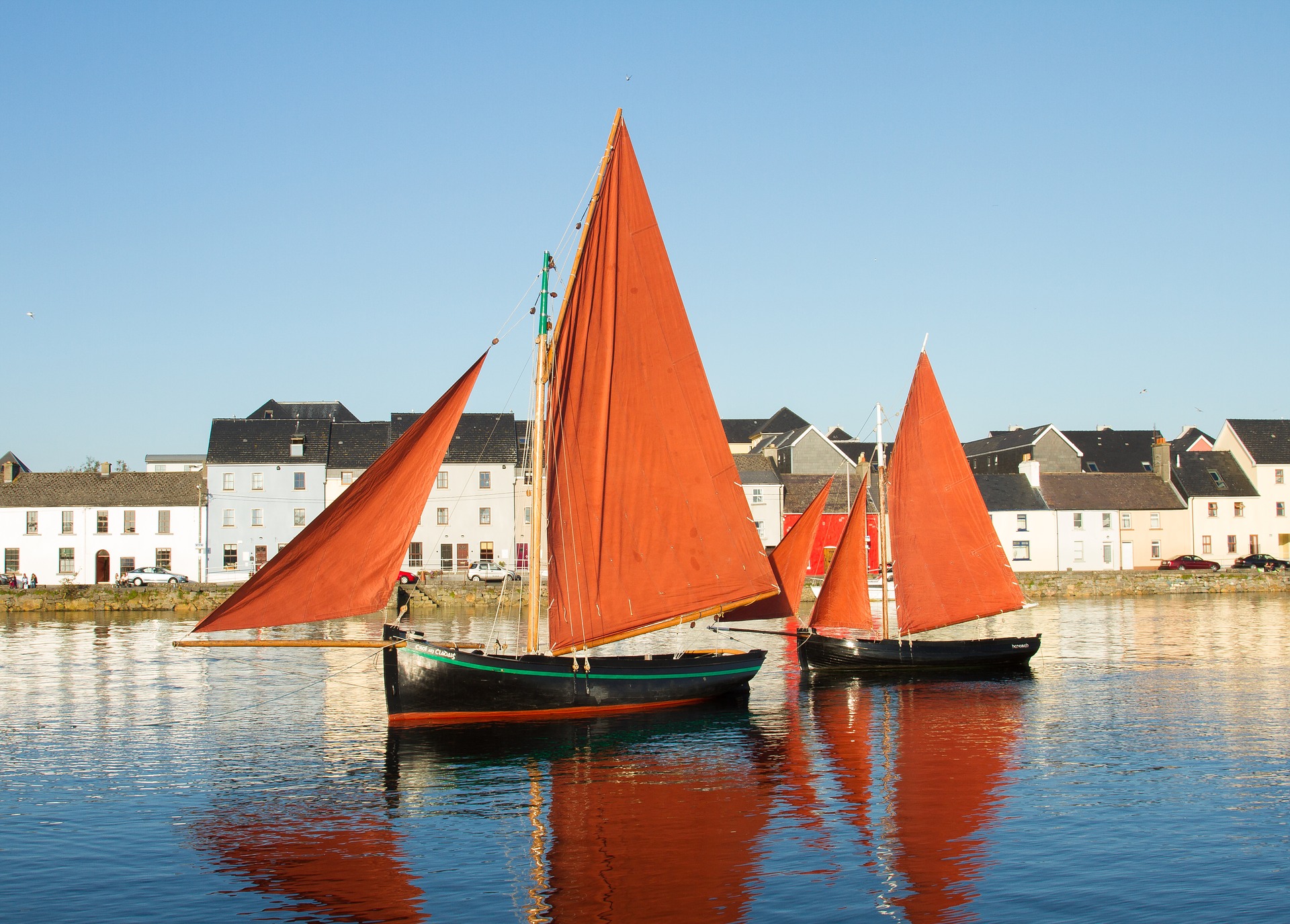 Galway hooker boat at the pier